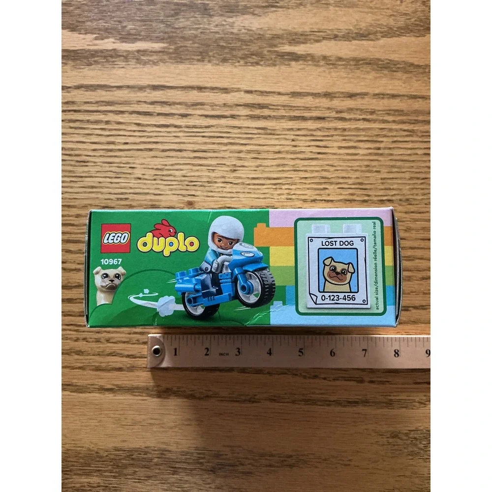 LEGO Duplo Police Motorcycle 10967 Preschool Building Toy 5 Pieces New
